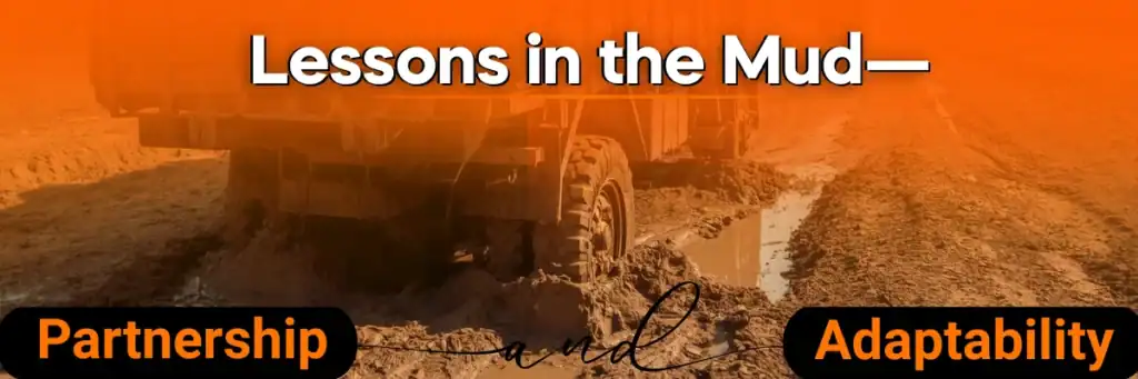 Community members and local builders working together on a rural Ugandan school project — reflecting the spirit of partnership and adaptability that drives Baino Social Impact’s mission to turn construction setbacks into shared progress and lasting change.