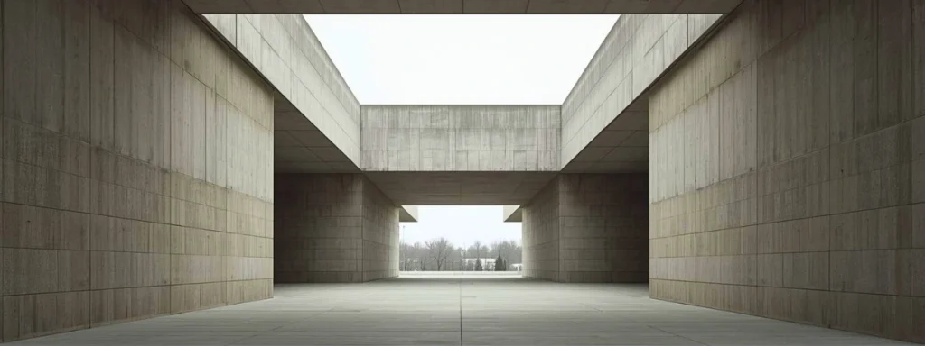 A strong-looking corridor leading to a park symbolises forward-looking co-existence.