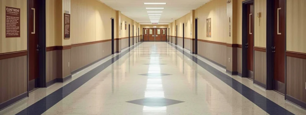 A quiet and well-maintained public interior space designed for collective use as a normal and shared part of daily life.