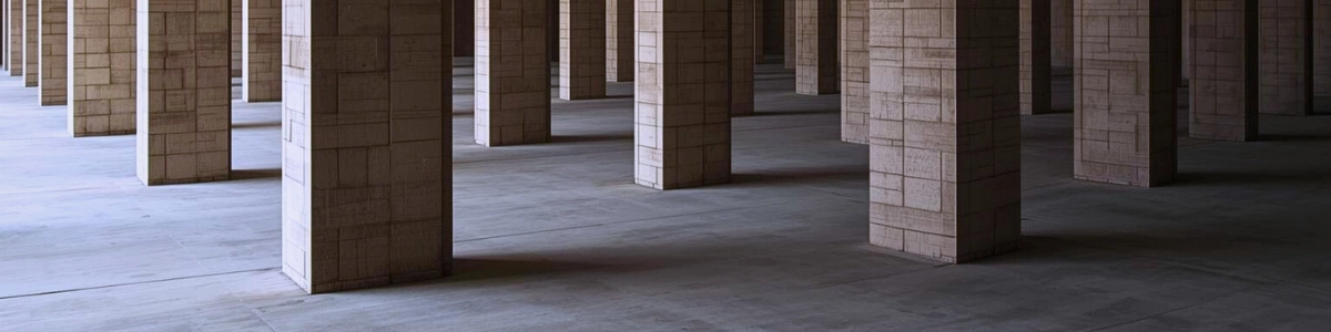 A disciplined architectural environment repeating structural element symbolizing consistency, proportion, and endurance