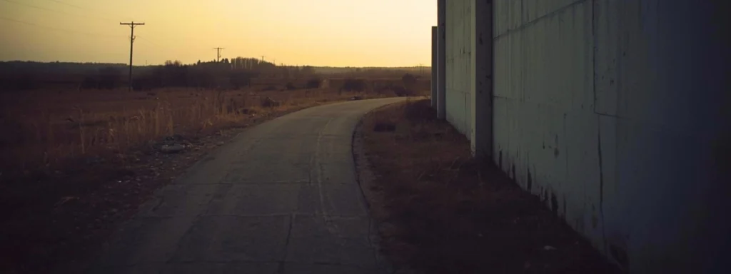 A road in a rural farming area, symbolising the strength of looking ahead to a bright future.